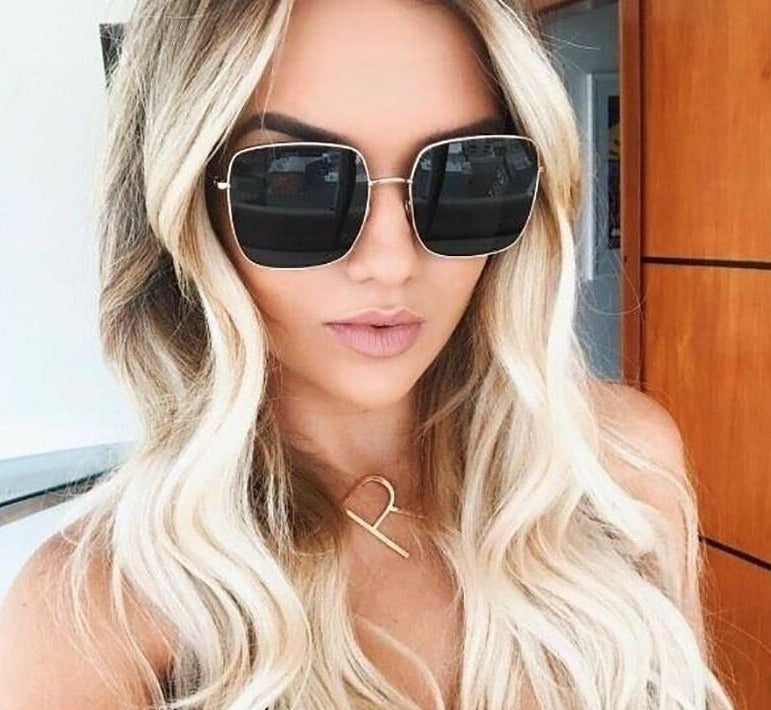 Óculos de Sol Feminino Fashion Square Sunglasses